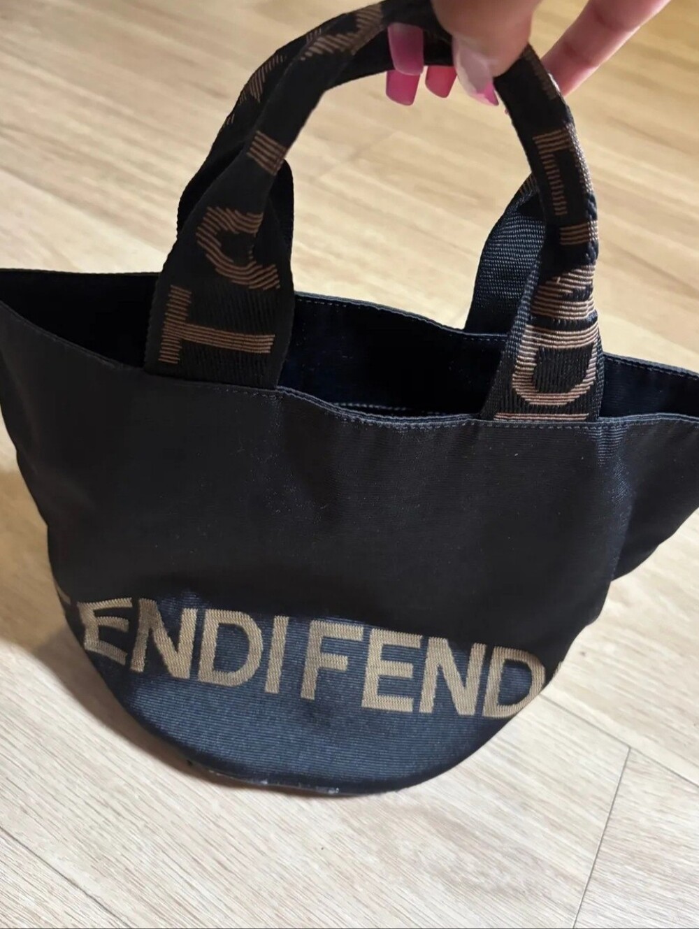 Fendi Nylon Canvas  Mini Tote